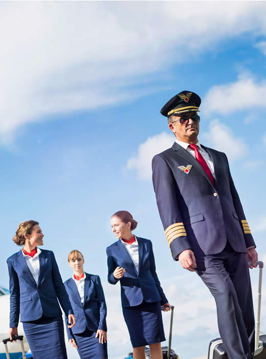 pilot and cabin crew